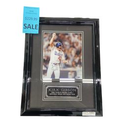 PSA Kirk Gibson Signed Framed Photo 1988 World Series