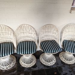 MCM 1960s Spun Fiberglass Outdoor Chairs By Russell Woodard 