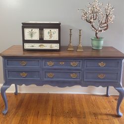 Vtg. Blue BASSET Buffet