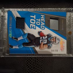 Christian McCaffrey Rookie Head Toto Helmet Shoe Card #to 99