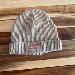 True Religion Beige Beanie Hat