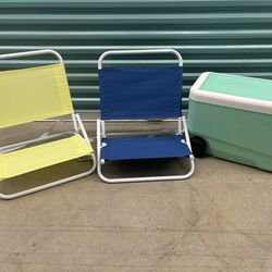 Beach Chairs & Igloo Cooler
