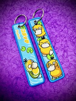 1 Piece Double Sided 5 Inch Psyduck Keychain 