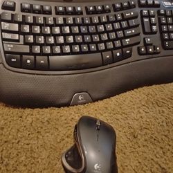 Wireless Logitech Wave Keyboard And Performance MX Mouse