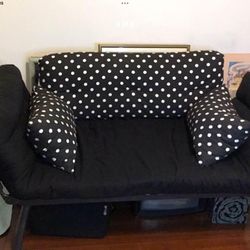 Futon, Desk And  Lamp (This Is A Steal)