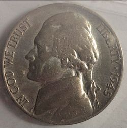 1945 P Thomas Jefferson Nickel (40% Silver)
