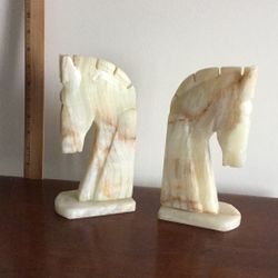 Vintage Marble Bookends 