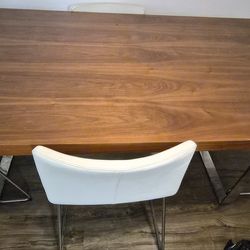 Solid Walnut modern table and chairs