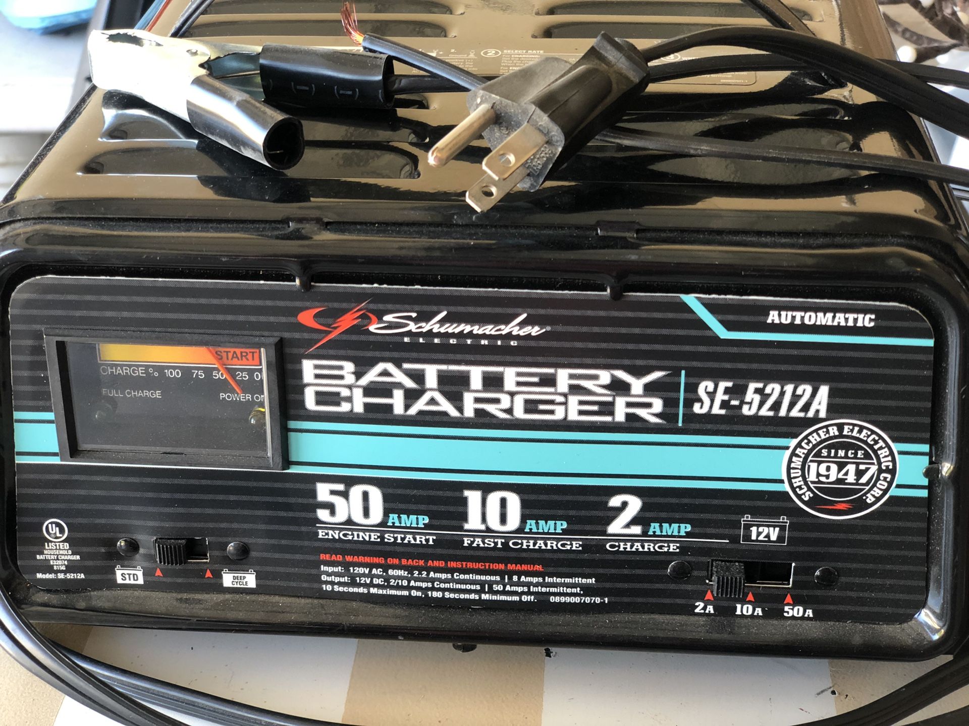 Battery Charger SE5212A Schumacher 50 AMP for Sale in Maricopa,