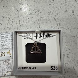 Harry Potter sterling silver Deathly Hallows necklace