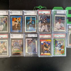 Graded Card Lot Of 11-Jordan Mattingly Biggio & More