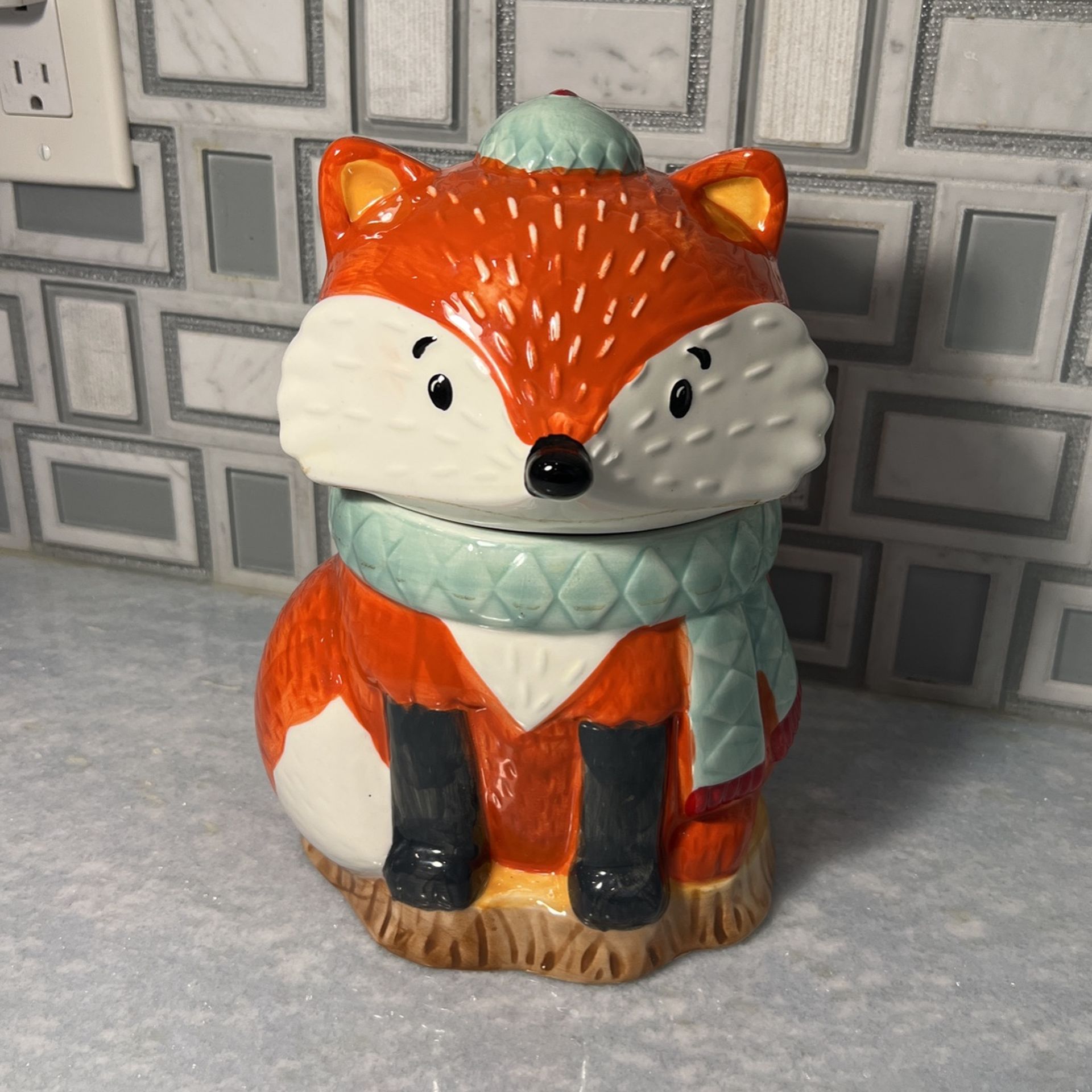 Fox Cookie Jar 10”