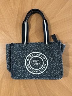 Marc Jacobs Canvas Tote Bag – Black Speckled Print – Excellent Condition