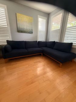 Macys Blue 2 piece sectional
