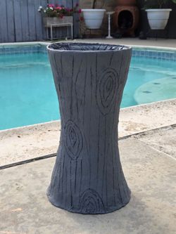 Unique Log Concrete Pot