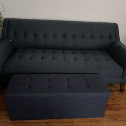 3 Seater Couch  And Footrest Storage