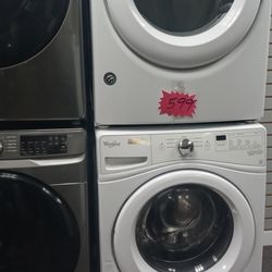 SET WHIRLPOOL WASHER AND DRYER STACKABLE WORK GREAT 90 DAYS WARRANTY DELIVERY AVAILABLE