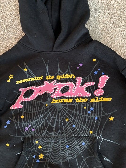 Authentic Black Sp5der Hoodie