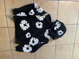 Denim Tears Cotton Wreath Hoodie Black