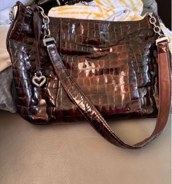 Brighton shoulder bag crocodile Italian leather