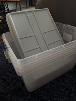 Set of 3 Hefty Storage Bins 72 qts