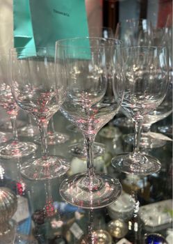 Tiffany & Co Classic Port Cordial Glasses Stemmed Crystal Vintage Set Of 10