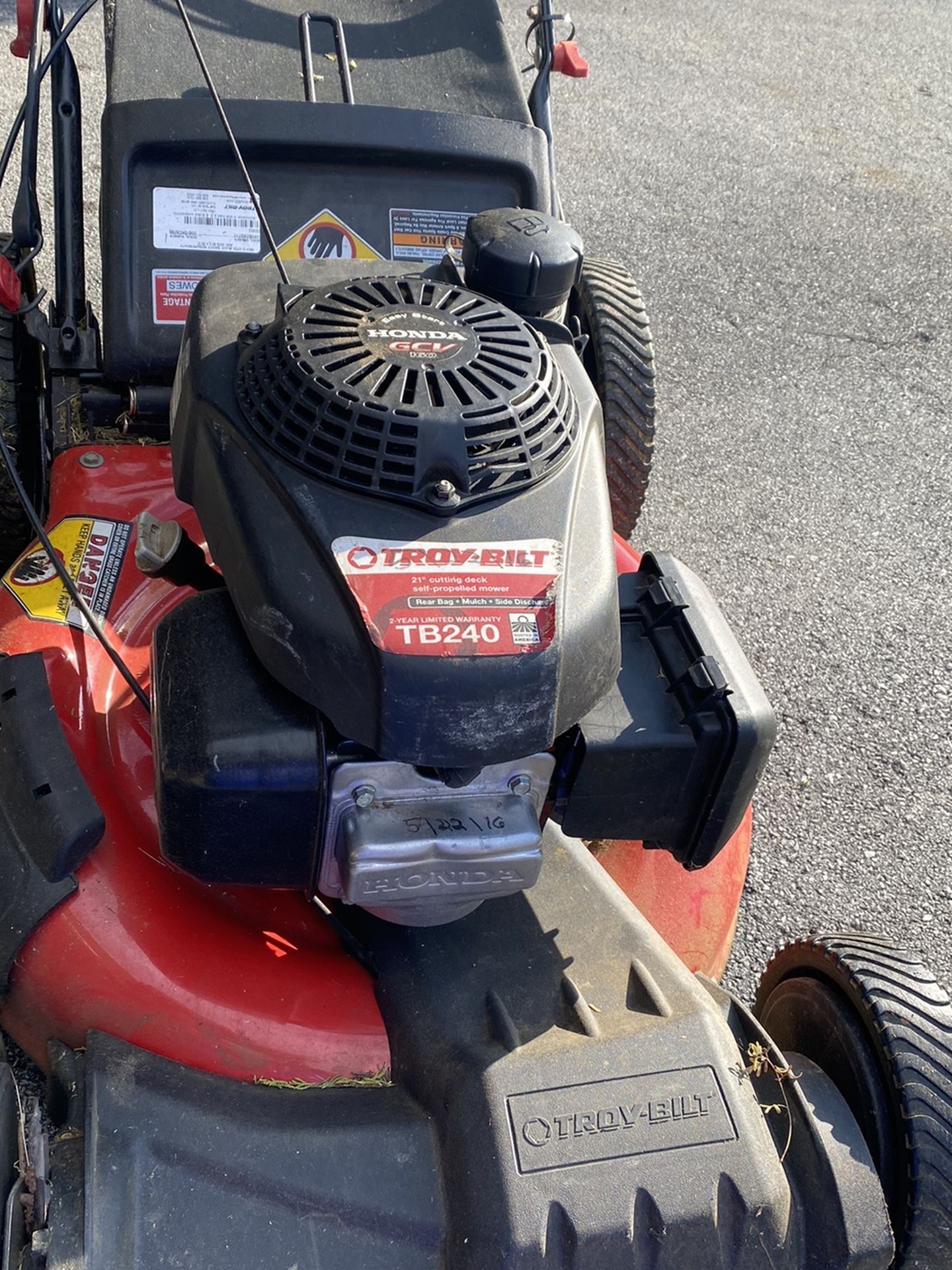 Lawnmower Troy Bilt TB240