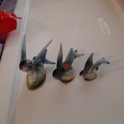 VTG Rare 3 Flying Blue Fish SHIPS NOW