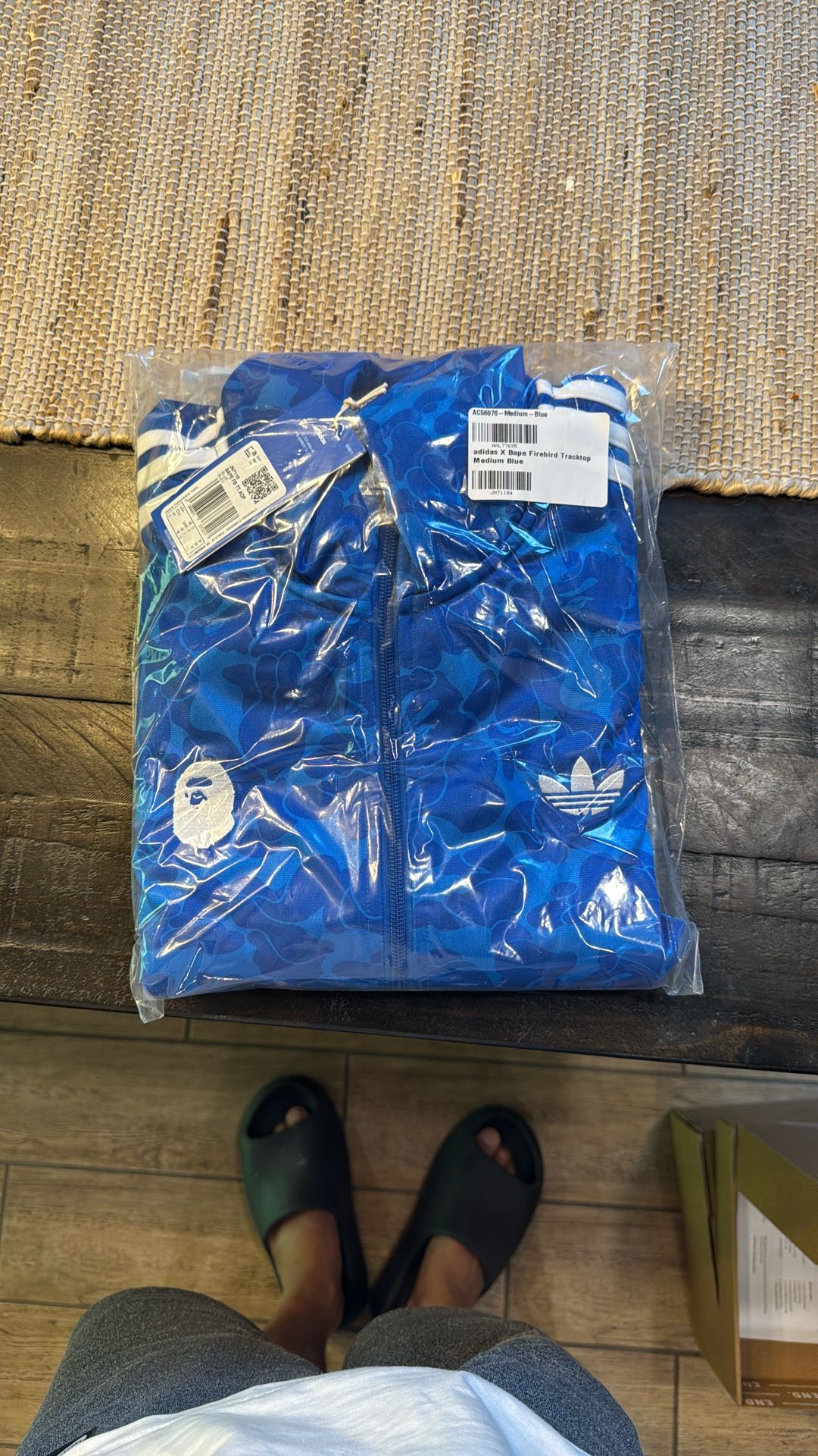 Adidas X Bape Firebird Track Jacket Blue size Medium