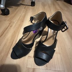 Black Wedge Sandals 