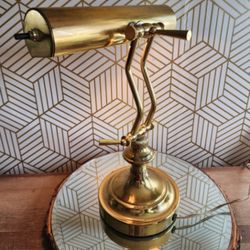 Vintage Brass Adjustable Desk Lamp