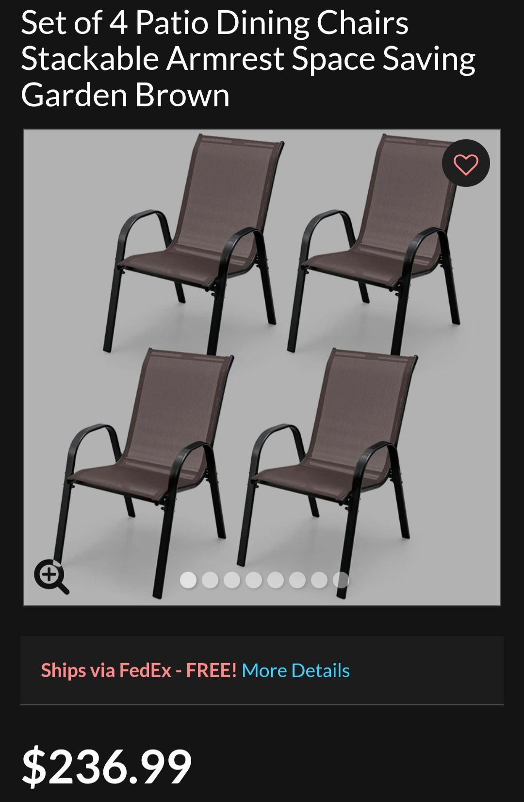 4 patio dining chairs
