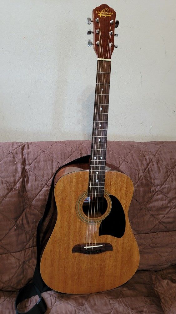 OSCAR SCHMIDT ACOUSTIC ELECTRIC MODEL OG2SM MADE IN INDONESIA DREINAUGH NATURAL COLOR, 