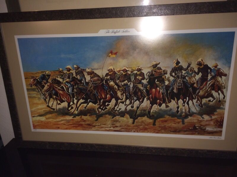 "Buffalo Soldiers" lithograph poster by Ernie Barnes