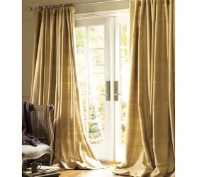Pottery Barn Drapes/Curtains 4 Panels 100% silk.