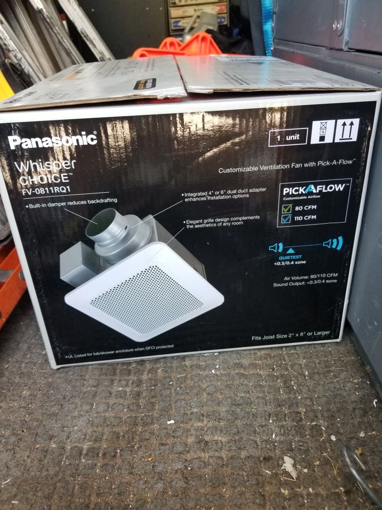 Panasonic bathroom exhaust fan new