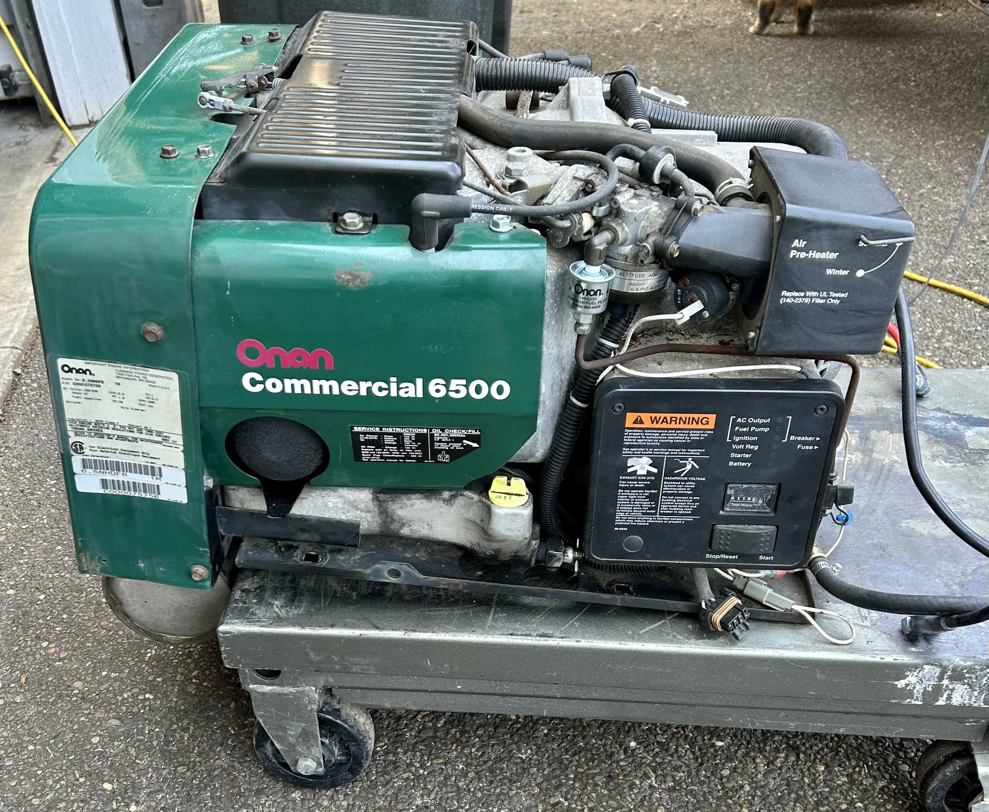 Onan Commercial Continuous Duty 6500 Gas Generator