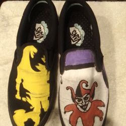 Vans Custom Batman And Joker Size 12