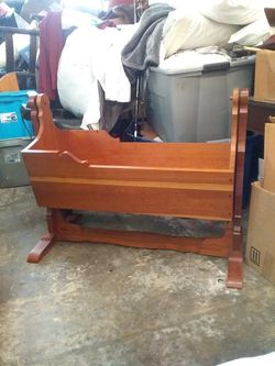 New Baby Rocking Cradle, Bassinet Hand Made Custom Built from CherryWood
