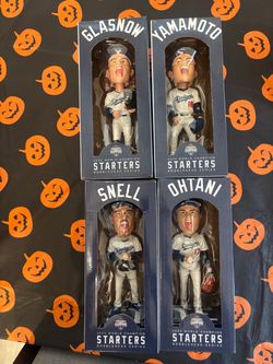 COMPLETE SEALED SET — Snell Glasnow Ohtani Yamamoto 2026 Dodgers Starter Series Bobbleheads