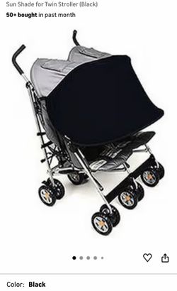 Sun Shade for Twin Stroller (Black)