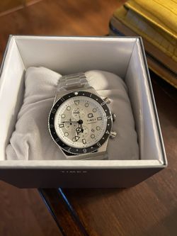 Timex Q Gmt / Chronograph Silver Bracelet 