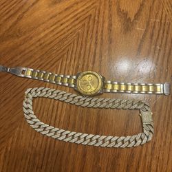 Oyster Rolex & Cuban Link 