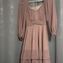 Sparkly Pink Nude Dress