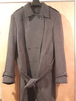 Custom-made cashmere wool trench coat