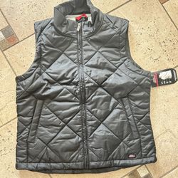 NWT Genuine Dickies women water resistant quilted vest Size M