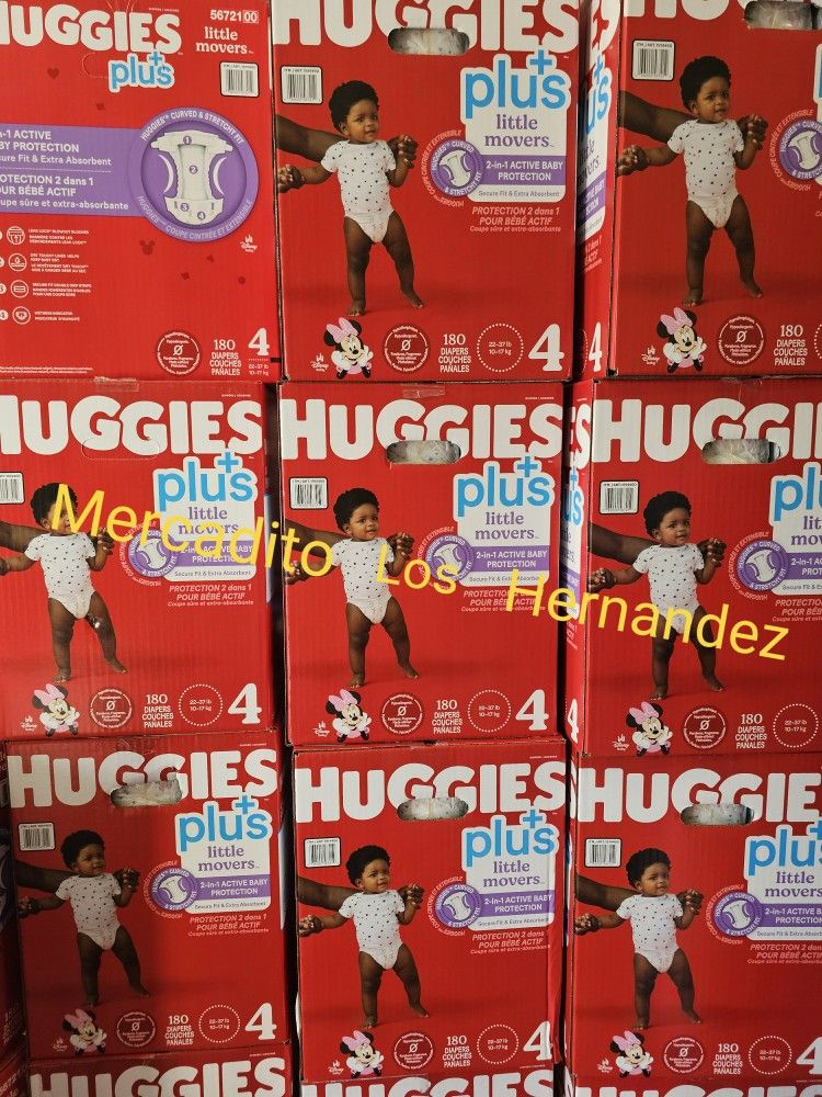 Huggies Size 4 Little Movers 180 Pañales Diapers❗️Nuevos Firm Price