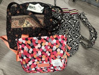 Lot 3 Vera Bradley 2 NWT Crossbody Shoulder Bag Travel Pixie Confetti Mom’s Day