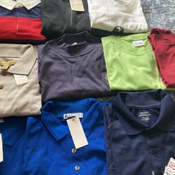Men Polos, T-shirt’s, Vest, Short Sleeve And  Long Sleeve  Size L, XL