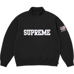 🇺🇸 Supreme Shop Half Zip Pullover "Black"